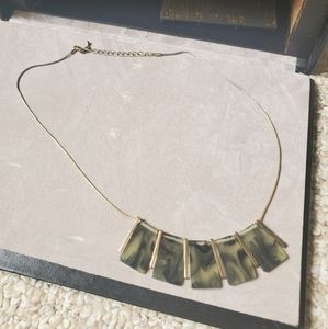Marbled Tile & Gold Neckclace